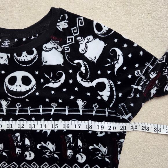 Disney Nightmare Before Christmas Skellington Women's L (12/14) Fleece PJ Set - Picture 6 of 16